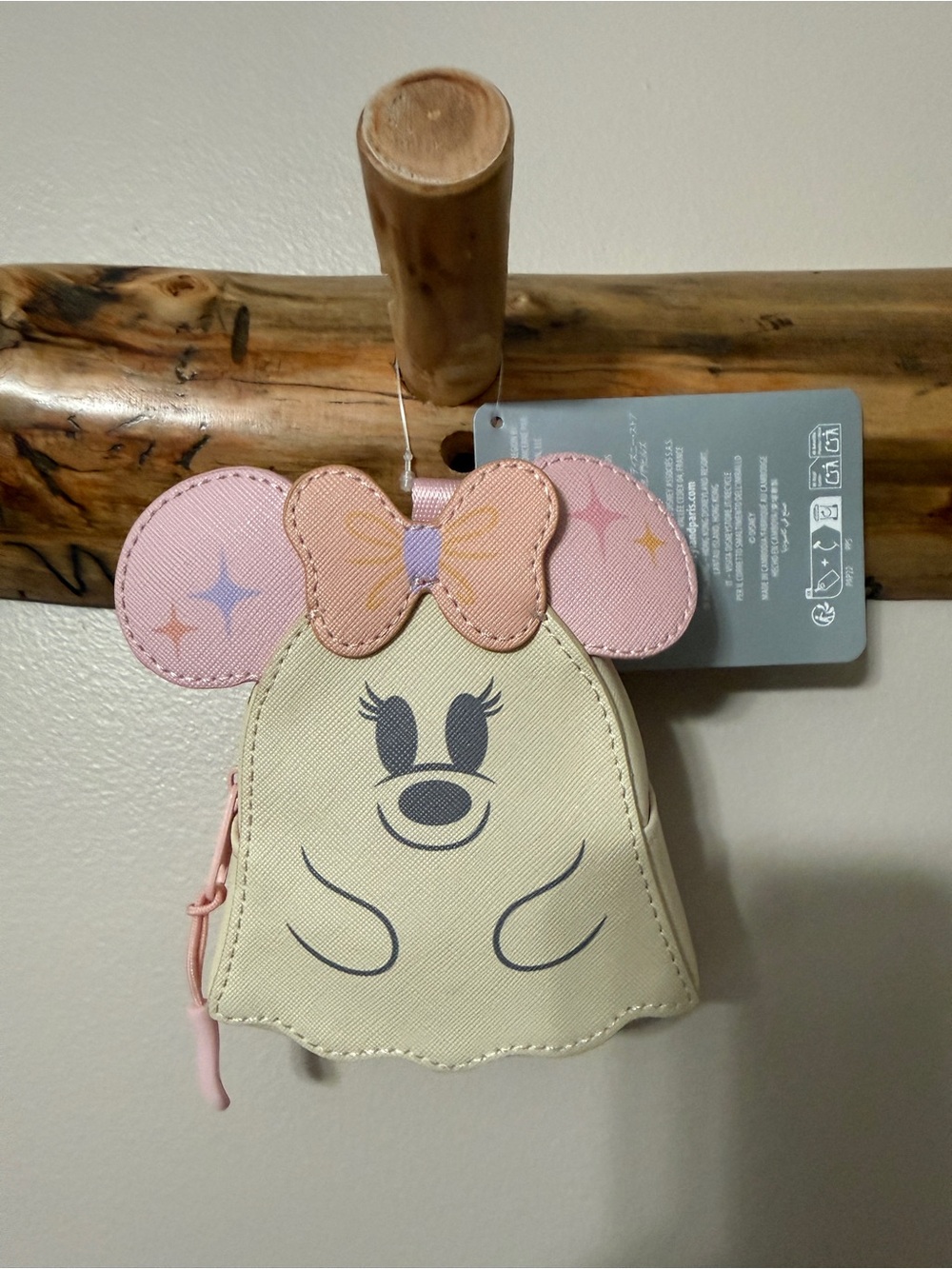 Disney Minnie Ghost Coin Pouch in Pink & Cream
